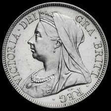 1897 Queen Victoria Veiled