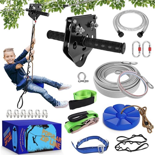 Zip line kit 500lb 80ft - line,