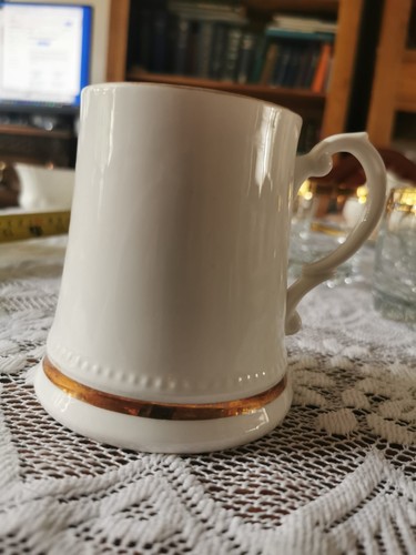 Vintage plain white fine bone - plain,