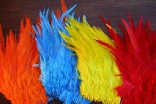 Bulk strung saddle hackles - bulk,