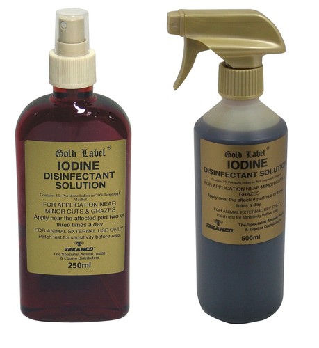 Gold label iodine - label,