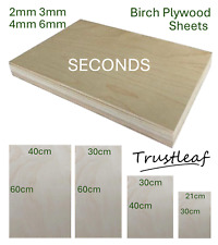 BIRCH PLY  Plywood Boards - SECONDS - 2mm 3mm 4mm 6mm - Models Arts Crafts Laser