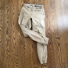 PIKEUR Women's US 26 Tan/High Waisted Knee Patch Equestrian Riding Breeches.