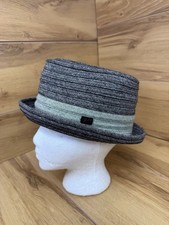 Bailey of Hollywood Men L weave fedora grey green band 