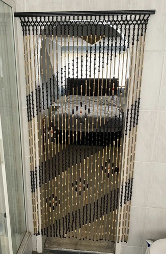 Wood bead curtain for - wood,
