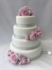 Rose flowers cake topper