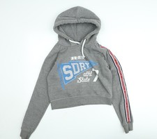 Superdry girls grey pullover - girls,