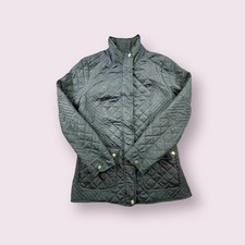 Tommy Hilfiger Women’s Navy Blue Quilted Jacket Size M Full Zip Coat Outdoor 