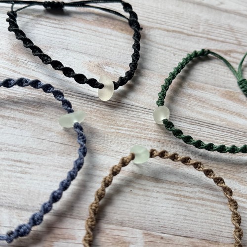 Macrame sea glass - macrame,