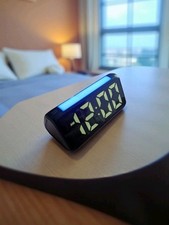 USED Alarm Clock Bedside & Night Light Simple Large LED Display Big Number Digit