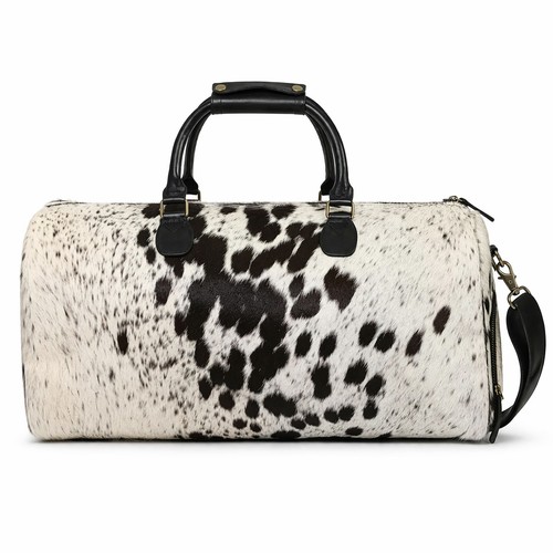Premium cowhide leather duffle - cowhide,