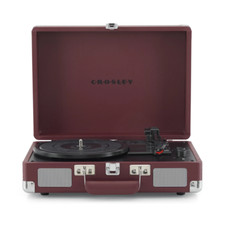 Crosley Cruiser Deluxe Turntable Burgundy Portable Bluetooth Vinyl Record Player