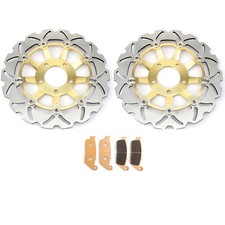 Front Brake Discs Rotors Pads For Suzuki GSF 600 S Bandit 95-99 RF 600 R 93-97