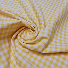 YELLOW GINGHAM 1/4" POLYCOTTON