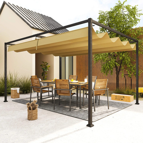 Metal pergola with - x,