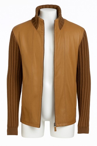 Torras leather jacket tan with - jacket,
