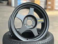 New 15x7J AOW SPOON Flow Formed (4 Wheel) 4x100 HONDA TOYOTA MAZDA ACURA BLACK