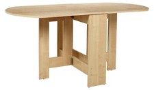 Folding 4 - 6 Seater Table - Light Oak Effect