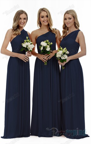 Chiffon one shoulder long - chiffon,