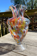 Large Vintage Art Glass Vase