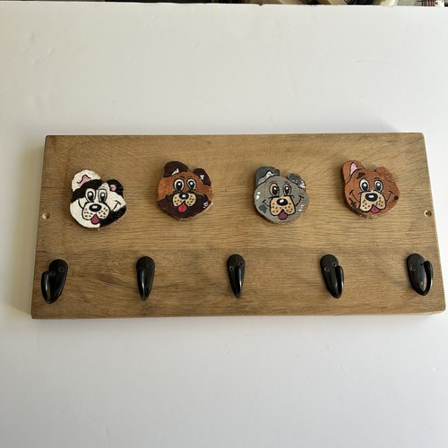 Oak dog lead hooks - oak,
