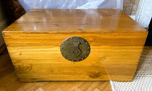 Solid camphor wood chest - solid, camphor‑wood