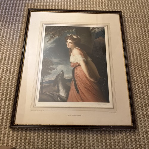 Lady hamilton mezzotint signed - lady,