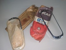 NOS PAIR  LUCAS L558  REAR LAMP CHROME RIM   MINI PICKUP / ROVER P4 