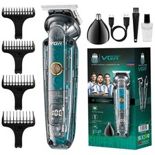 VGR Beard Trimmer Men Rechargeable Waterproof Cordless Shaver Kit Face Grooming
