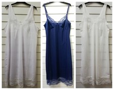 LADIES DAMART PLUS SIZE  FULL UNDER SLIP PETTICOAT UK SIZES 8-32 WHITE IVORY