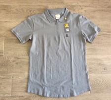 MENS LIFE & LIMB ZIP DRESSY SMART POLO SHIRT IN BLUE SIZE M 