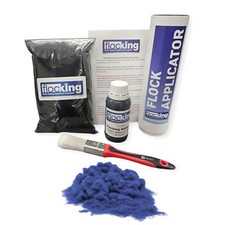 Flocking Kit - Royal Blue - Dashboard Flock - Adhesive Applicator - Craft
