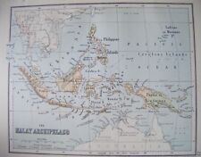 Original 1886 Antique Map of Malay Archipelago