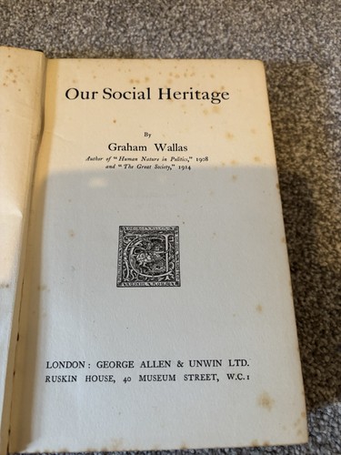 Graham wallas our social - our,