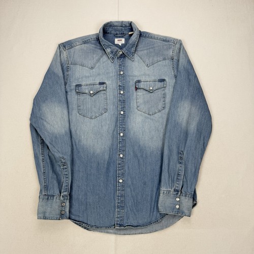 Levis pearl snap western shirt - snap,