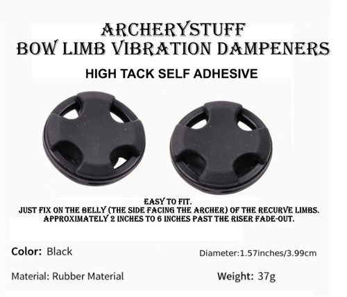 Bow limb vibration - limb, dampeners