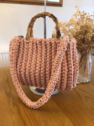 Chunky hand made crochet bag - chunky,