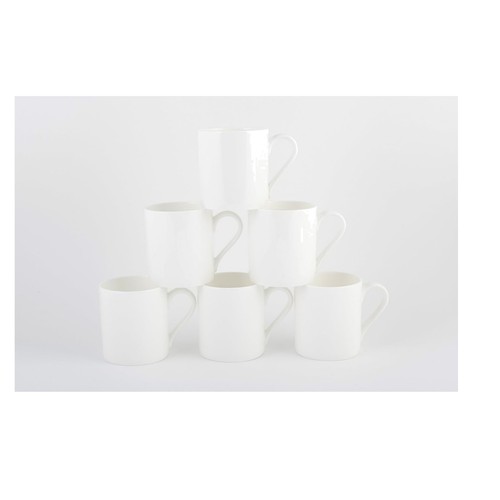 Set white bone - 6, mugs