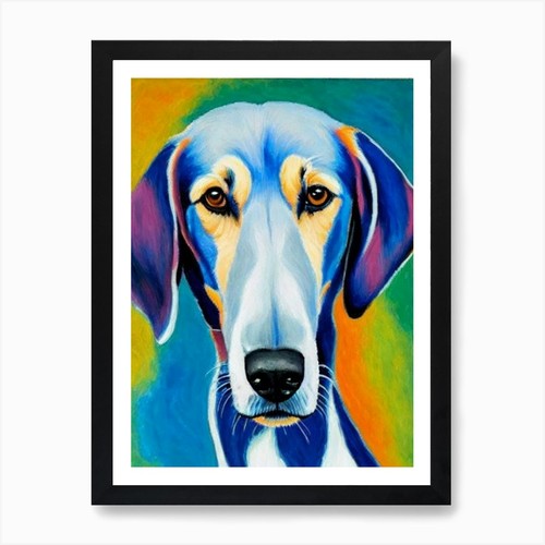 Saluki fauvist style dog - saluki,