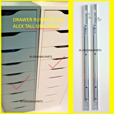 IKEA ALEX DRAWERS TALL 9 DRAWER UNIT RUNNERS & SCREWS X2
