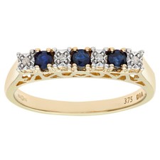 9ct Yellow Gold Sapphire and