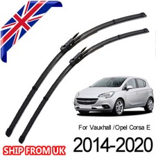 For Vauxhall Corsa E Front Windscreen RH LH Flat Wiper Blades Set Front Window