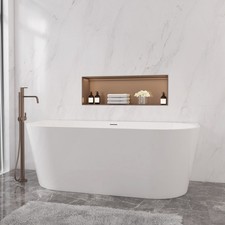 Modern Designer Back To Wall Double Ended Bath Acrylic Bathtub 1700x800mm