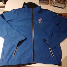 Dominos Pizza Unisex Black Blue Work Uniform Polo Shirt and jacket both medium 