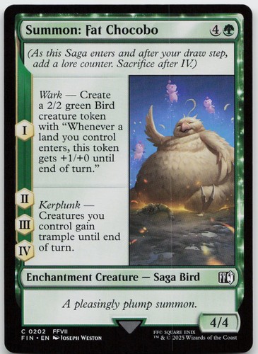 Summon fat chocobo fin - chocobo, [fin