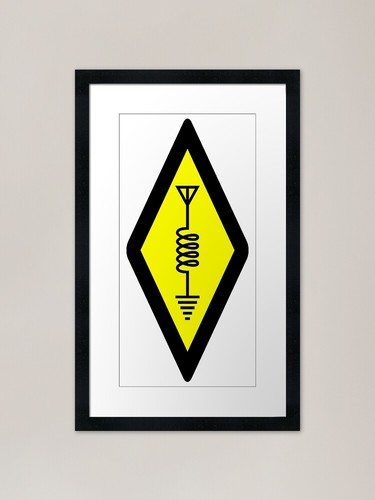 Ham radio symbol framed - radio,