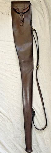 Brown leather shotgun - brown,