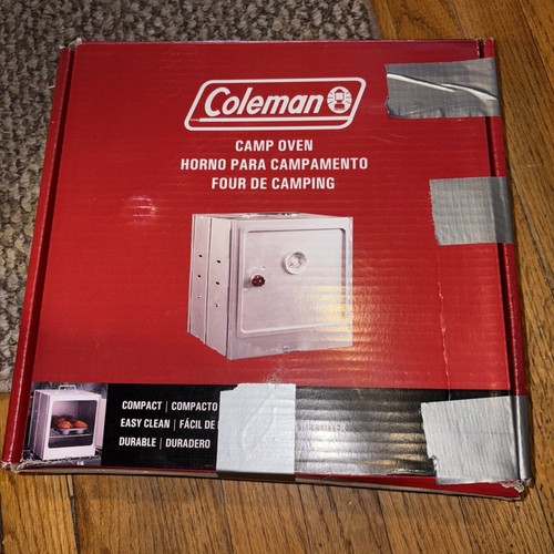 Open box coleman camp oven - open,