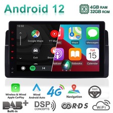 9" Android 12 Car Stereo CarPlay Built-in DAB+ GPS For BMW E46 M3 MG ZT ROVER 75