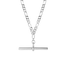 T Bar Chain Necklace Sterling